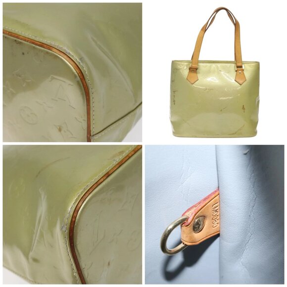 LOUIS VUITTON Monogram Vernis Houston Hand Bag Gris - Picture 10 of 14